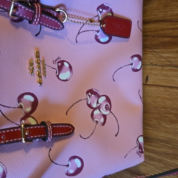 Coach Cherry Print Pink Crossbody Handbag - Picture 2 of 3
